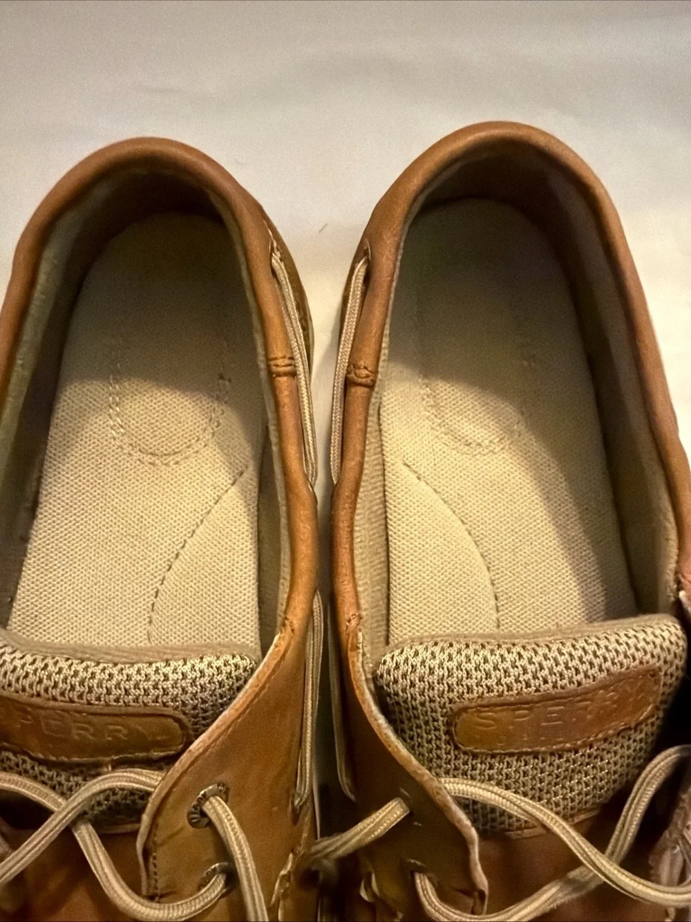 Sperry Tan Leather Moccasin-Style Boat Shoes